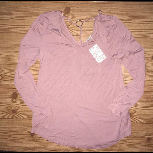 Pink Republic Dusty Mauve Long Sleeve Blouse - Picture 4 of 6